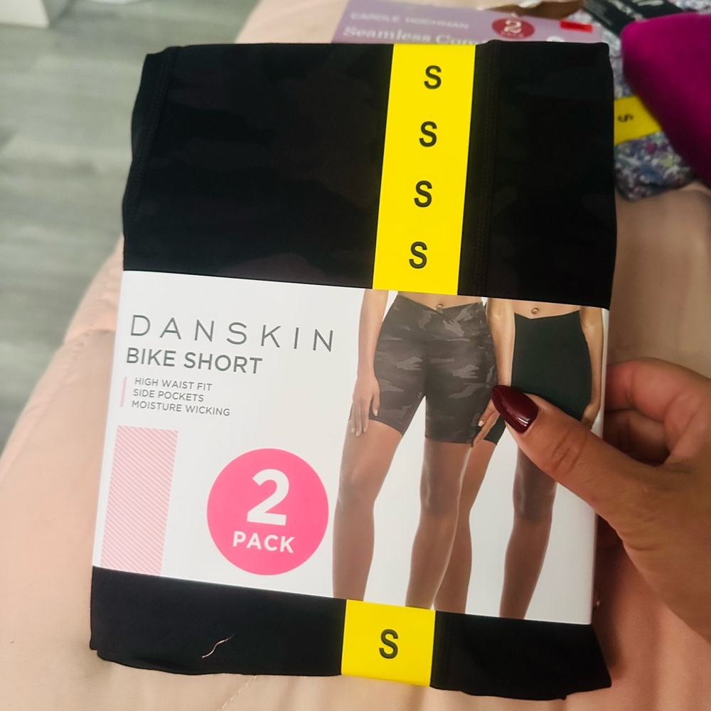 Danskin Black Bike Shorts - High Waist 2 Pack